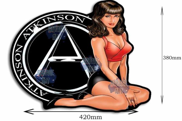Atkinson Trucks Logo Pinup Tin Sign freeshipping - garageartaustralia