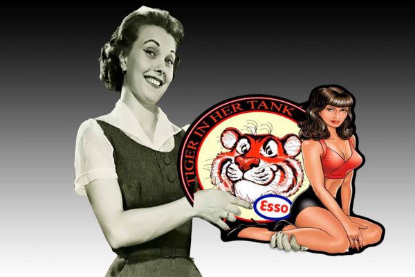 Esso Tiger in Tank Pinup Tin Sign freeshipping - garageartaustralia
