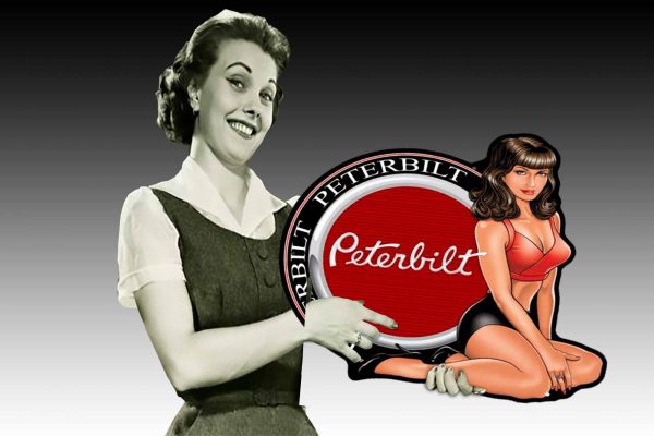 Peterbilt Trucks Logo Pinup Tin Sign freeshipping - garageartaustralia