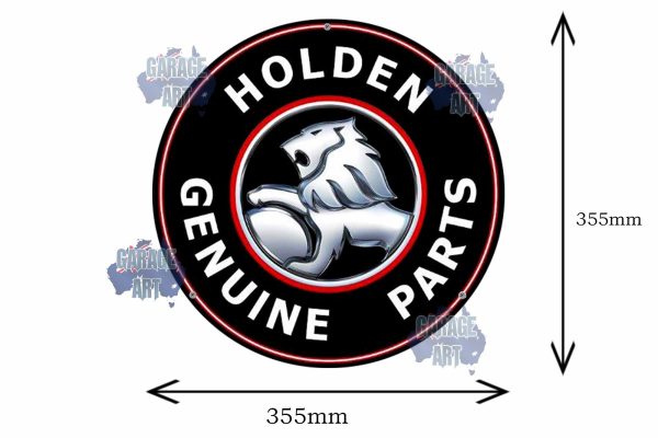 Holden Genuine Parts Commodore Logo 355mmDia Tin Sign freeshipping - garageartaustralia