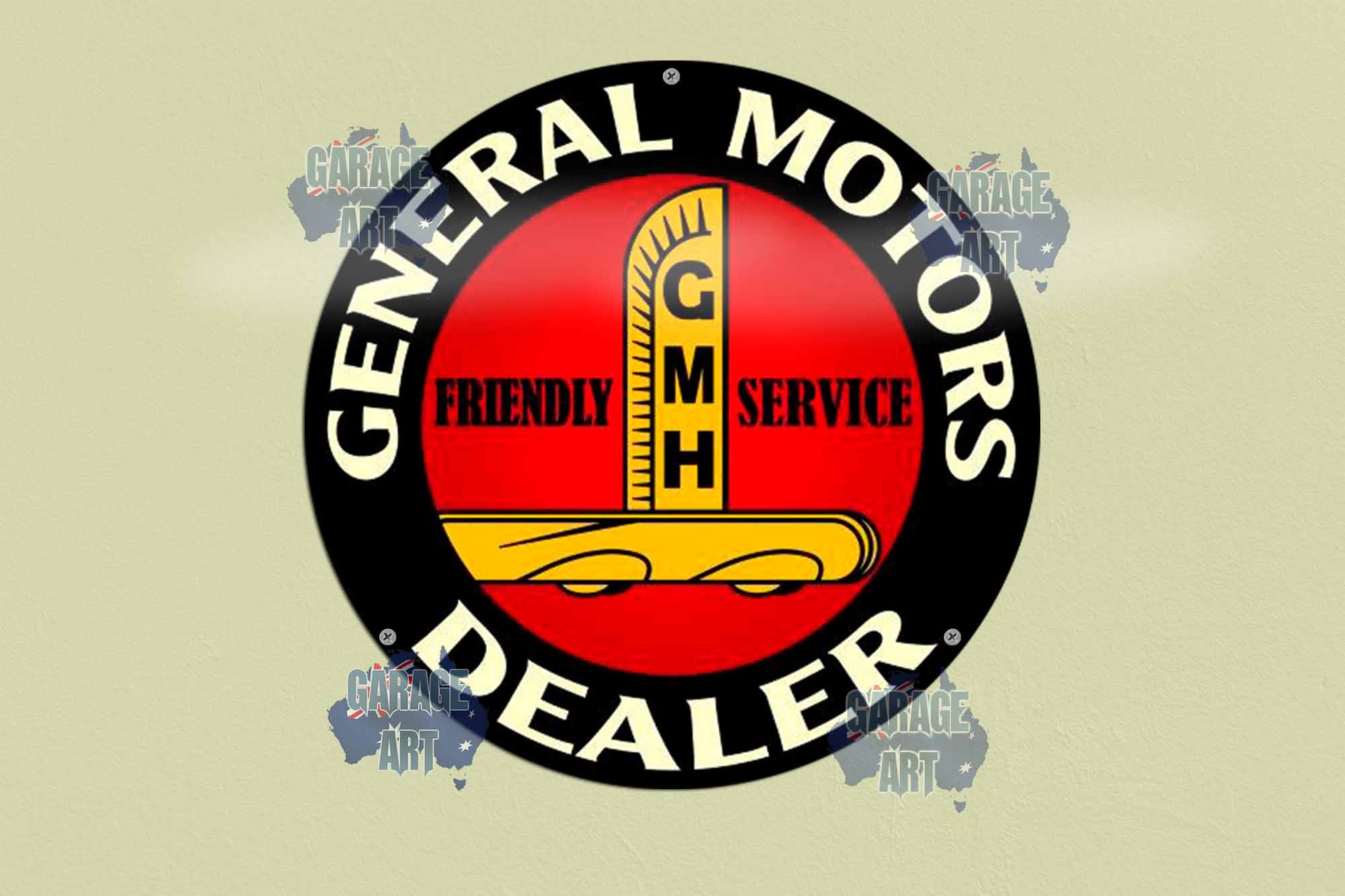 Old Holden Motor Dealer  355mmDia Tin Sign freeshipping - garageartaustralia