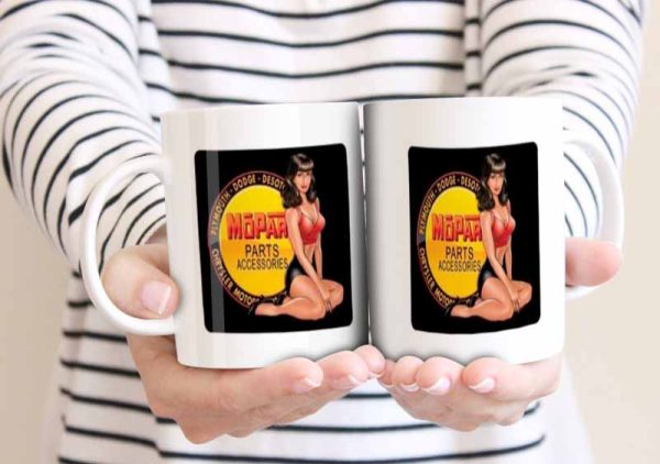 Mopar Pin Up 11oz Mug freeshipping - garageartaustralia