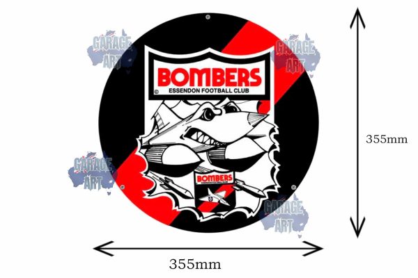 Bombers 355mmDIa Tin Sign freeshipping - garageartaustralia
