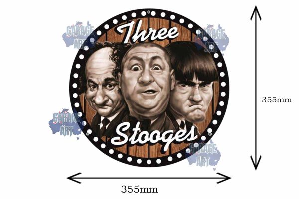 3 Stooges 355mmDIa Tin Sign freeshipping - garageartaustralia