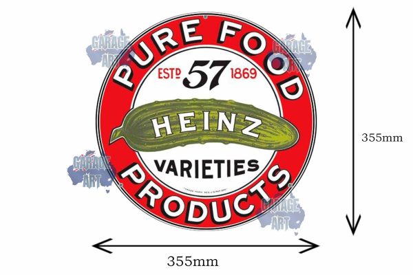 Pure Foods Products 355mmDIa Tin Sign freeshipping - garageartaustralia