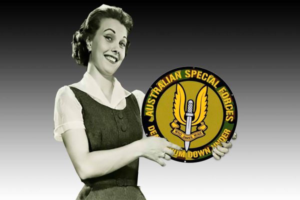Australian Special Forces Logo 560Dia Tin Sign freeshipping - garageartaustralia