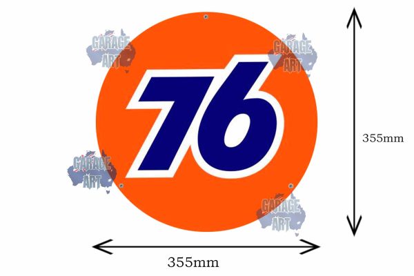 76 Service Station Logo 355mmDia Tin Sign freeshipping - garageartaustralia