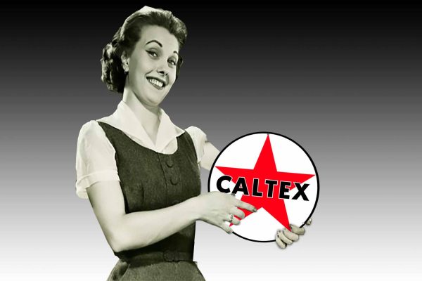 Caltex Star 355mmDia Tin Sign freeshipping - garageartaustralia