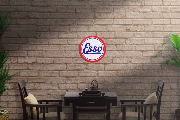 Esso 355mmDia Tin Sign freeshipping - garageartaustralia