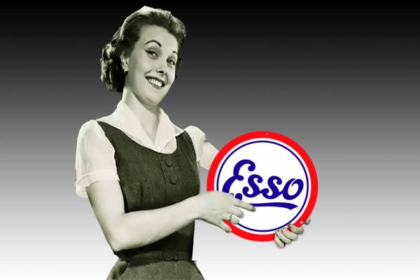 Esso 355mmDia Tin Sign freeshipping - garageartaustralia