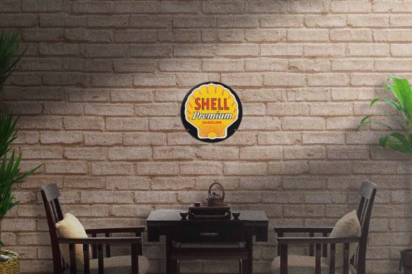 Shell Premium 3D 355mmDIa Tin Sign freeshipping - garageartaustralia