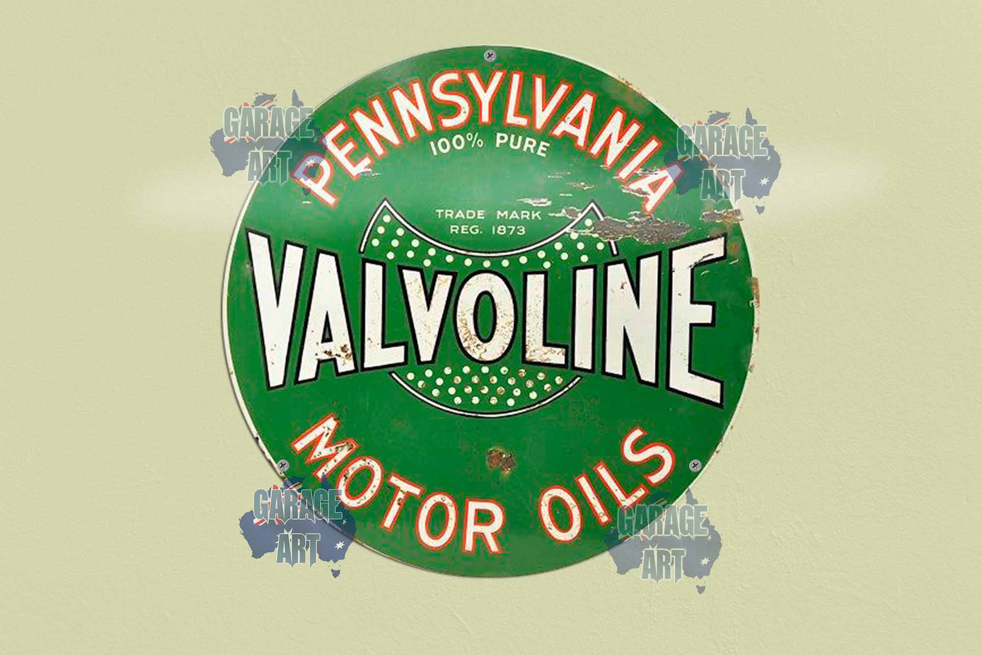 Valvoline Pen Motor Oil 3D 355mmDIa Tin Sign freeshipping - garageartaustralia