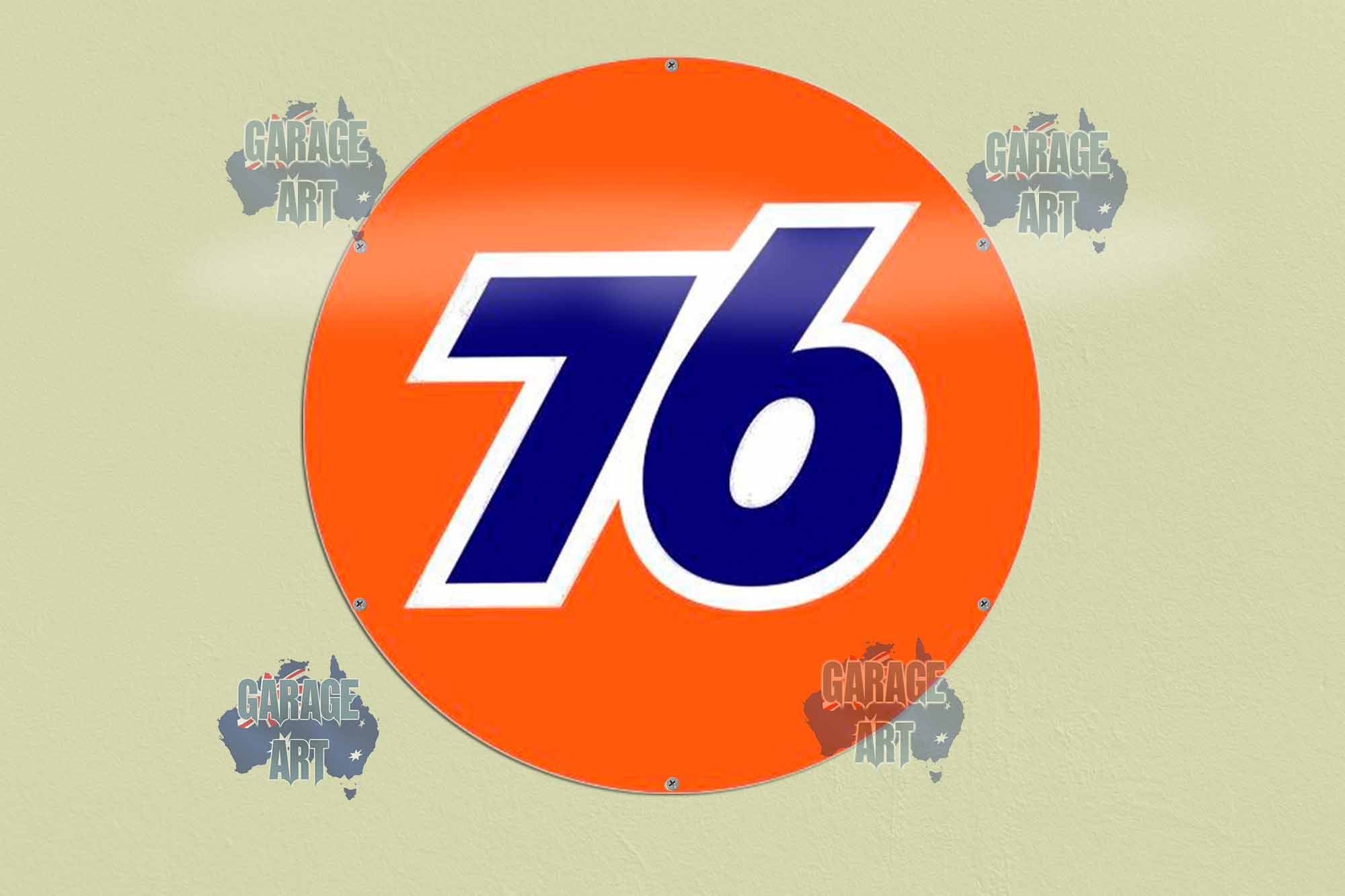 76 Service Station Logo 560Dia Tin Sign freeshipping - garageartaustralia