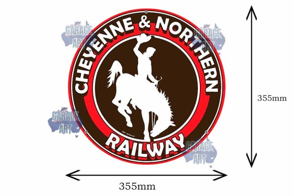 Cheyenne Northern 355mmDIa Tin Sign freeshipping - garageartaustralia
