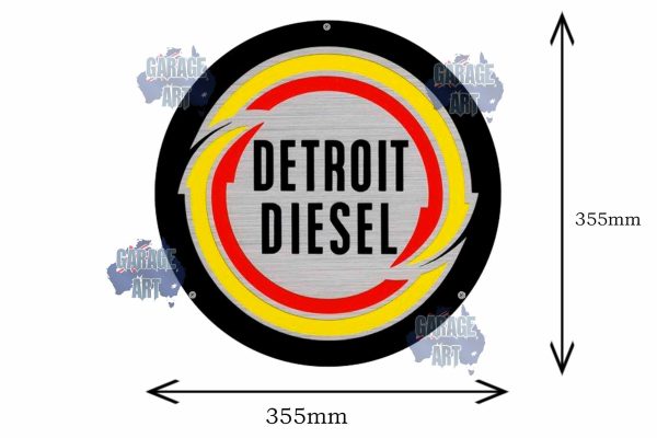 Detroit Diesel 355mmDIa Tin Sign freeshipping - garageartaustralia