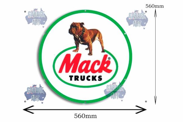 Mack Trucks 560Dia Tin Sign freeshipping - garageartaustralia