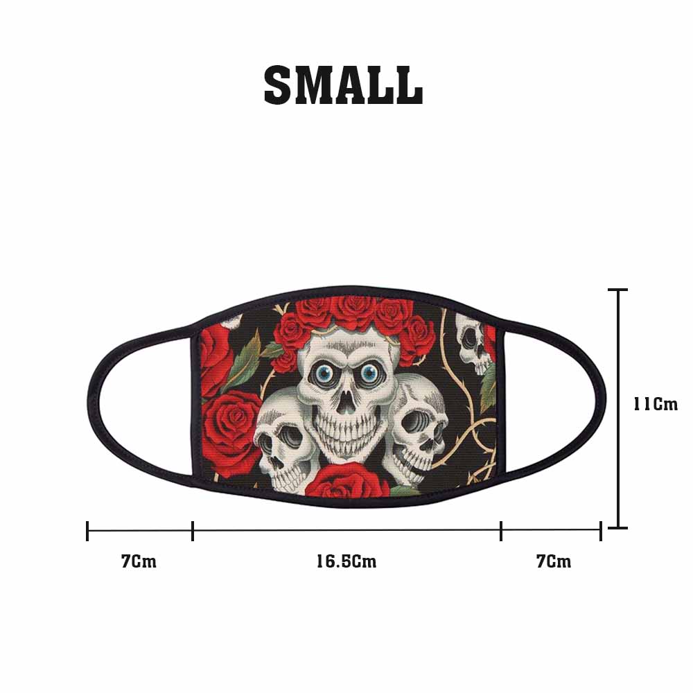Flower Skulls Face Mask Small freeshipping - garageartaustralia