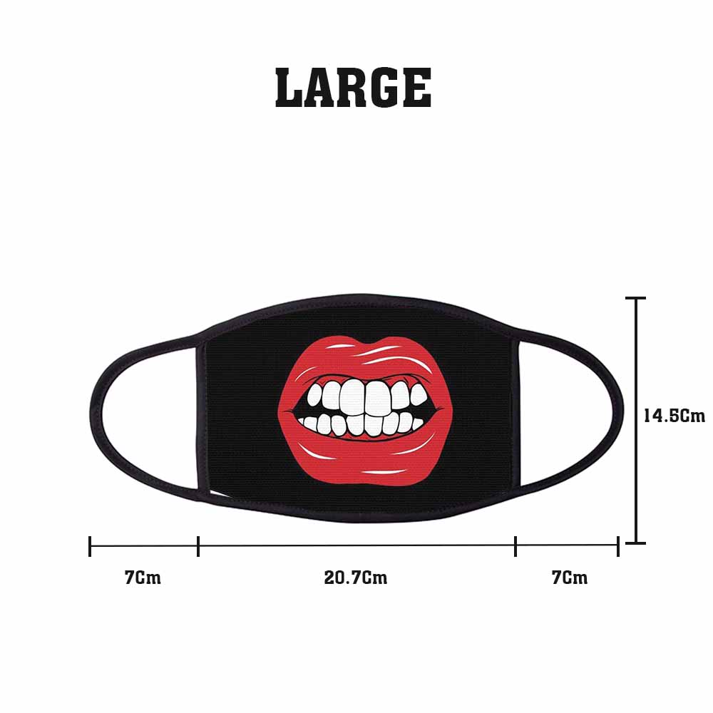 Red Lips teeth Face Mask Large freeshipping - garageartaustralia