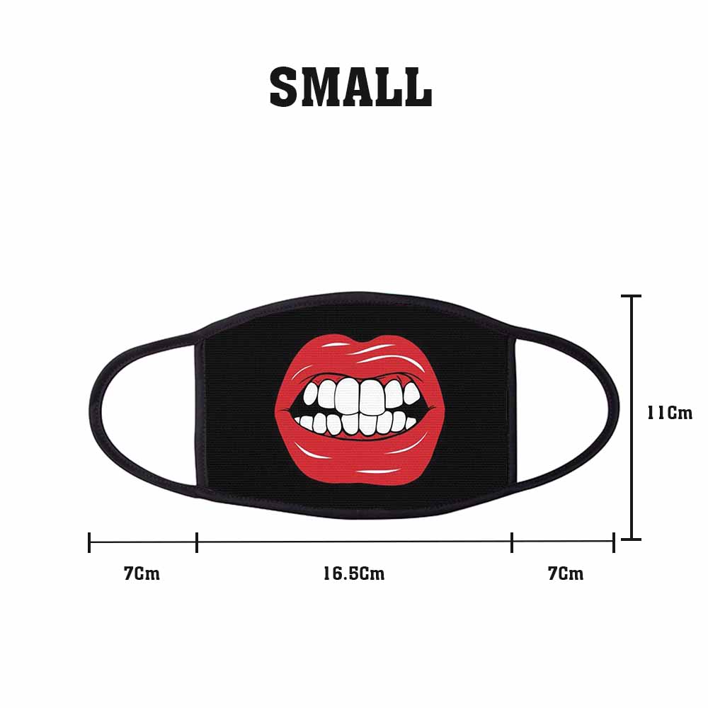 Red Lips teeth Face Mask Small freeshipping - garageartaustralia