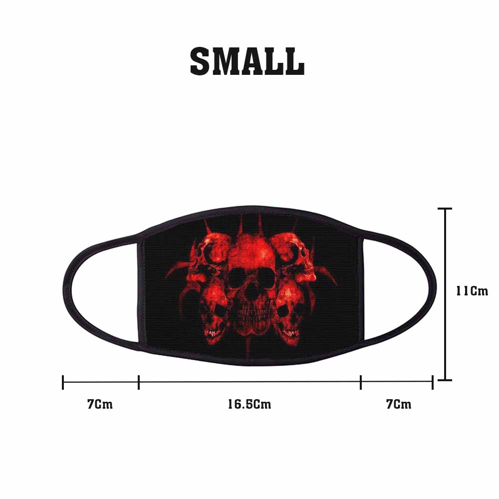 Red Skulls Face Mask Small freeshipping - garageartaustralia