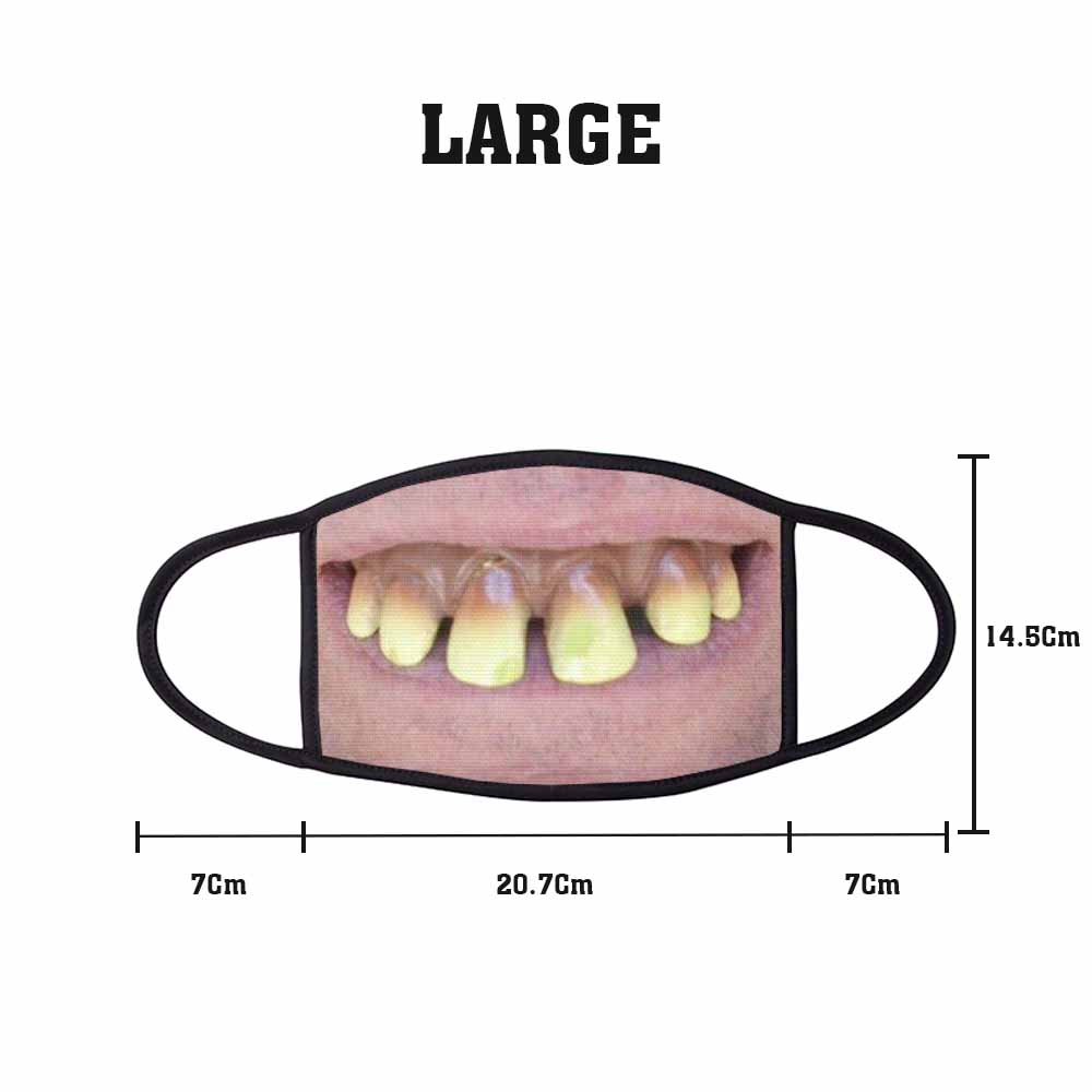 Ugly Teeth Face Mask Large freeshipping - garageartaustralia