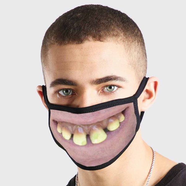 Ugly Teeth Face Mask Large freeshipping - garageartaustralia