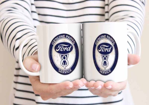 Ford V8 Genuine Parts 11oz Mug freeshipping - garageartaustralia