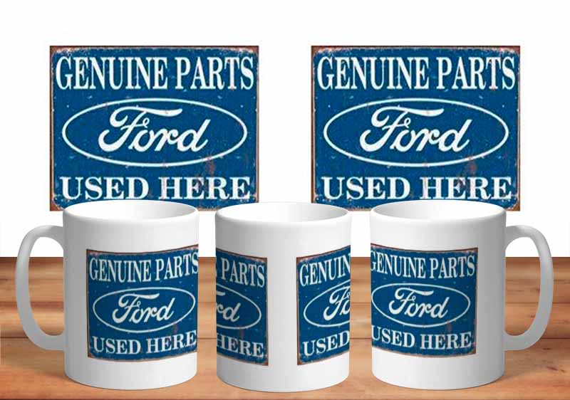 Genuine Ford Parts Used Here 11oz Mug freeshipping - garageartaustralia