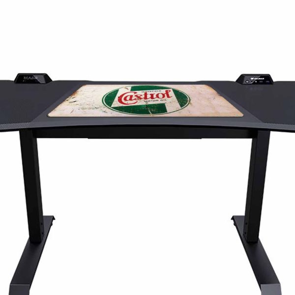 Green Castrol Stressed Logo Desk Pad freeshipping - garageartaustralia