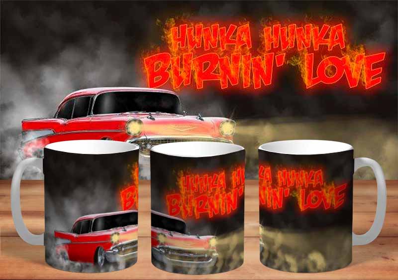 57 Chevrolet Burnin Love 11oz Mug freeshipping - garageartaustralia
