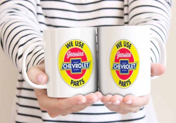 We Use Chevrolet Parts 11oz Mug freeshipping - garageartaustralia