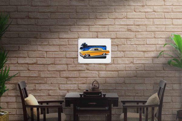 Yellow Muscle AUTO Tin Sign freeshipping - garageartaustralia
