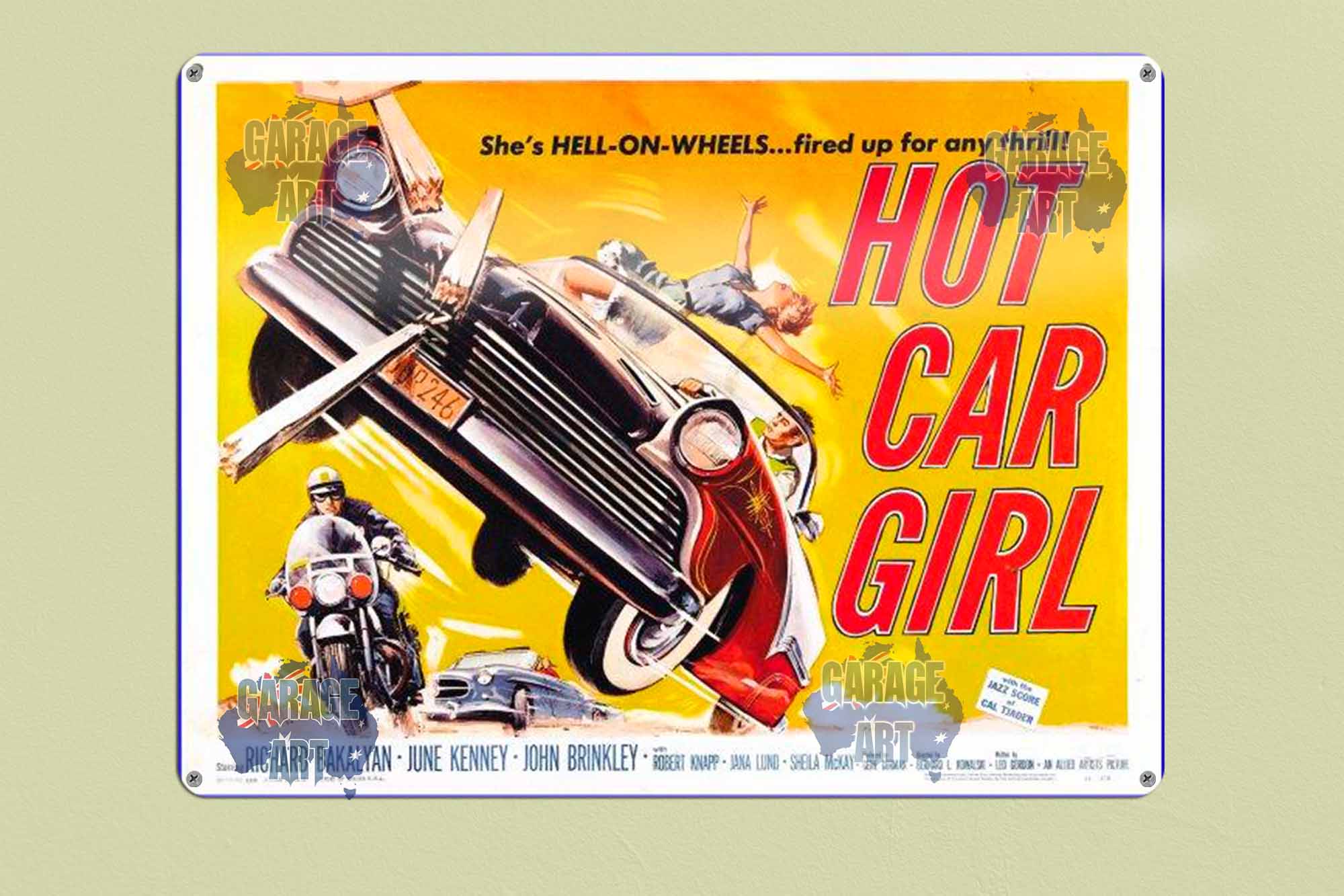 Hot AUTO Girl Tin Sign freeshipping - garageartaustralia