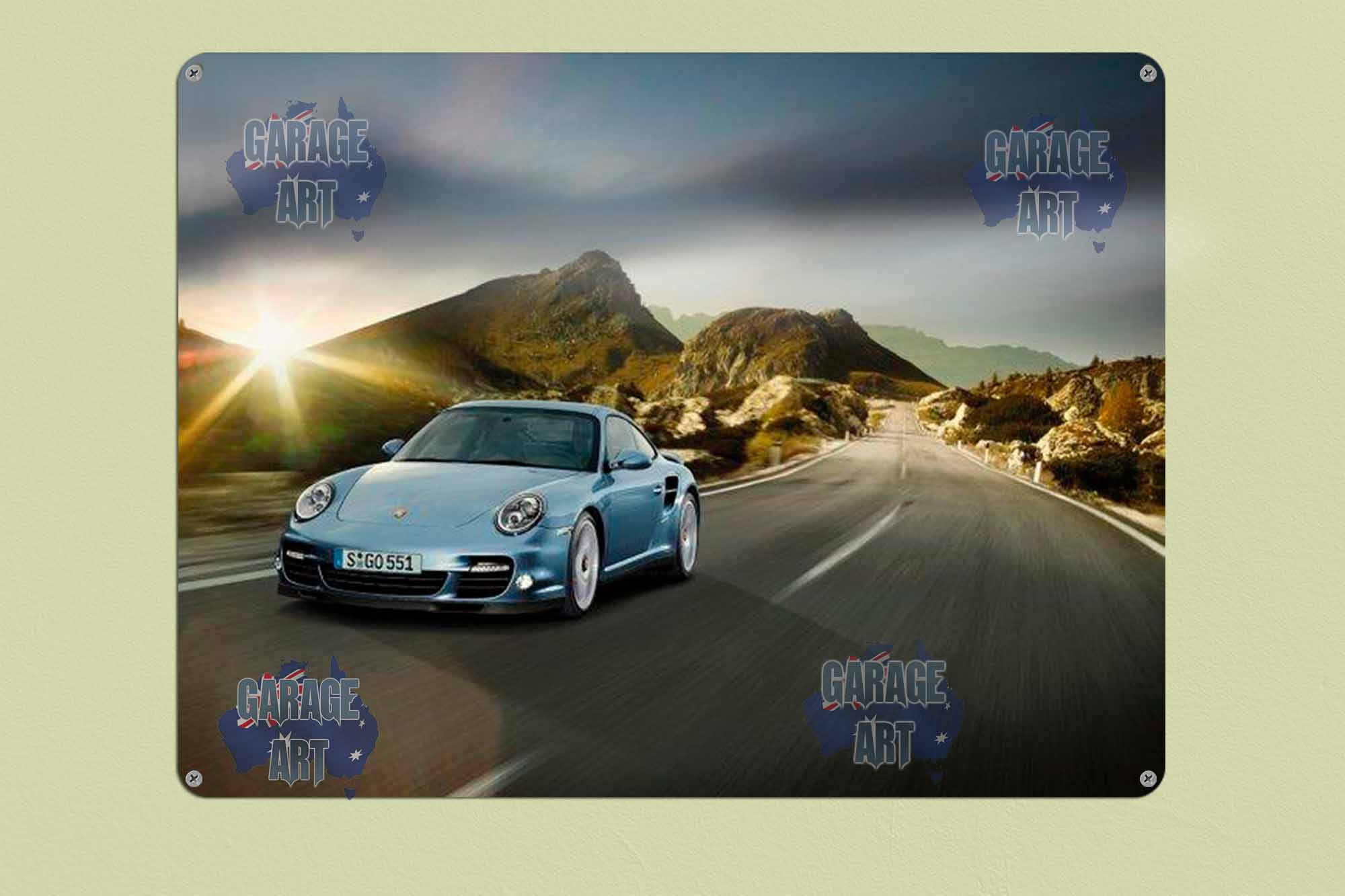 Porsche 911 On Road Tin Sign freeshipping - garageartaustralia