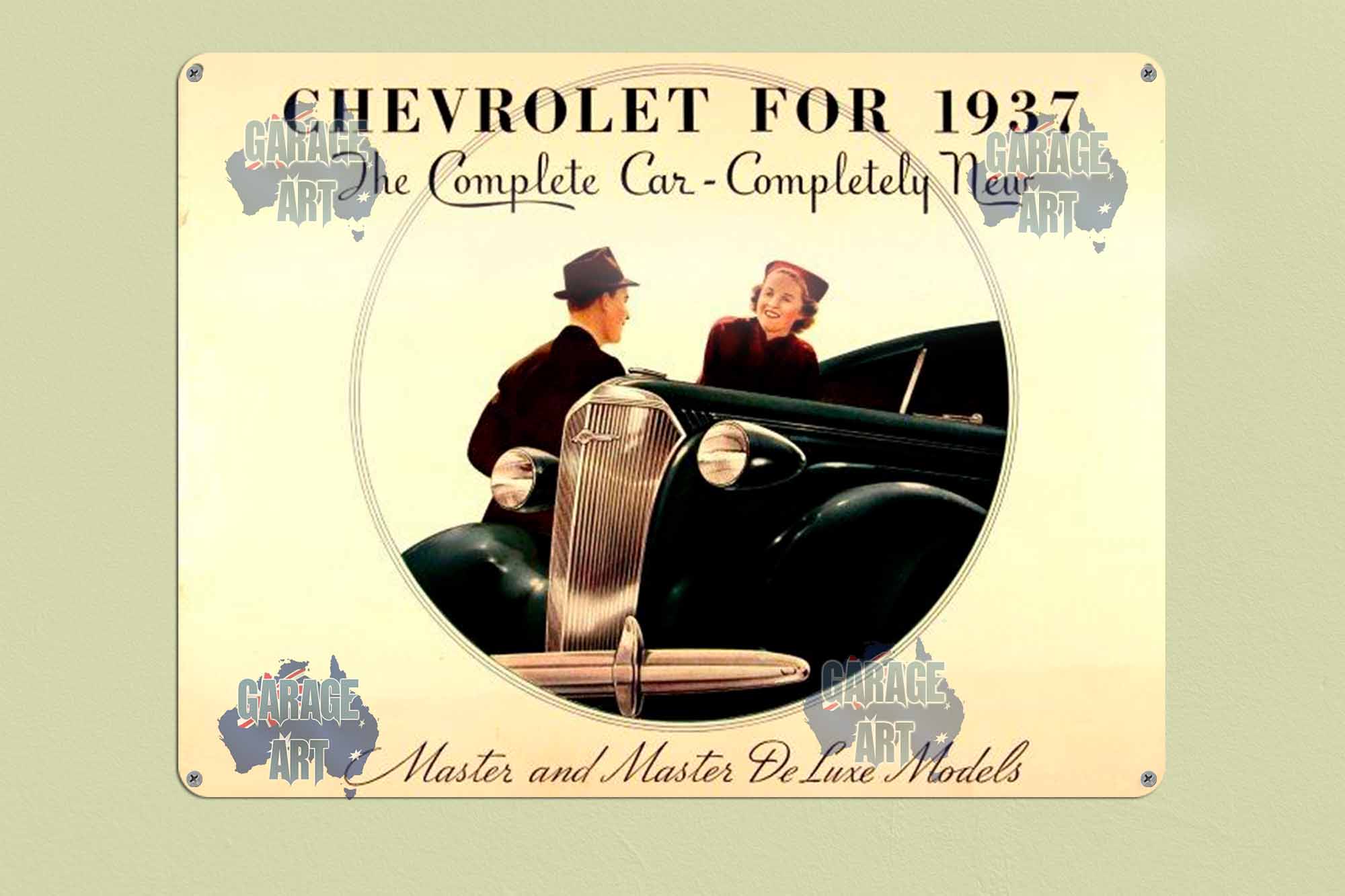 Chevrolet For 1937 Tin Sign freeshipping - garageartaustralia