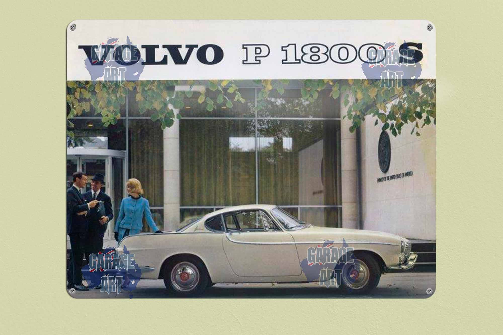 Volvo P1800 S Tin Sign freeshipping - garageartaustralia