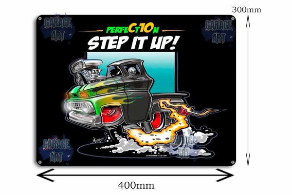 Step It Up Tin Sign freeshipping - garageartaustralia