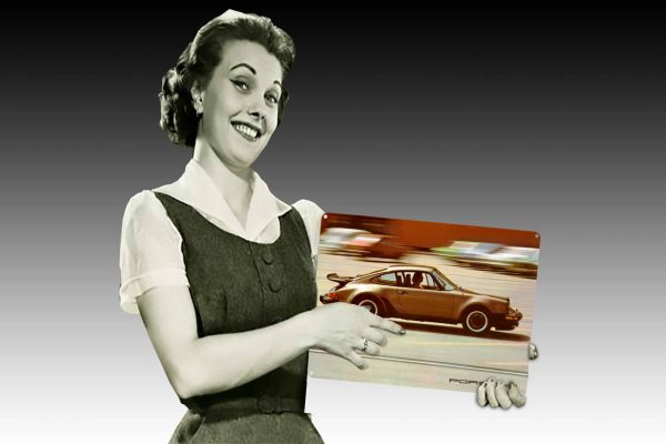 Porsche Brown Tin Sign freeshipping - garageartaustralia