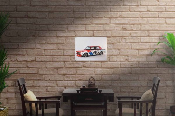 Datsun Race Car Tin Sign freeshipping - garageartaustralia