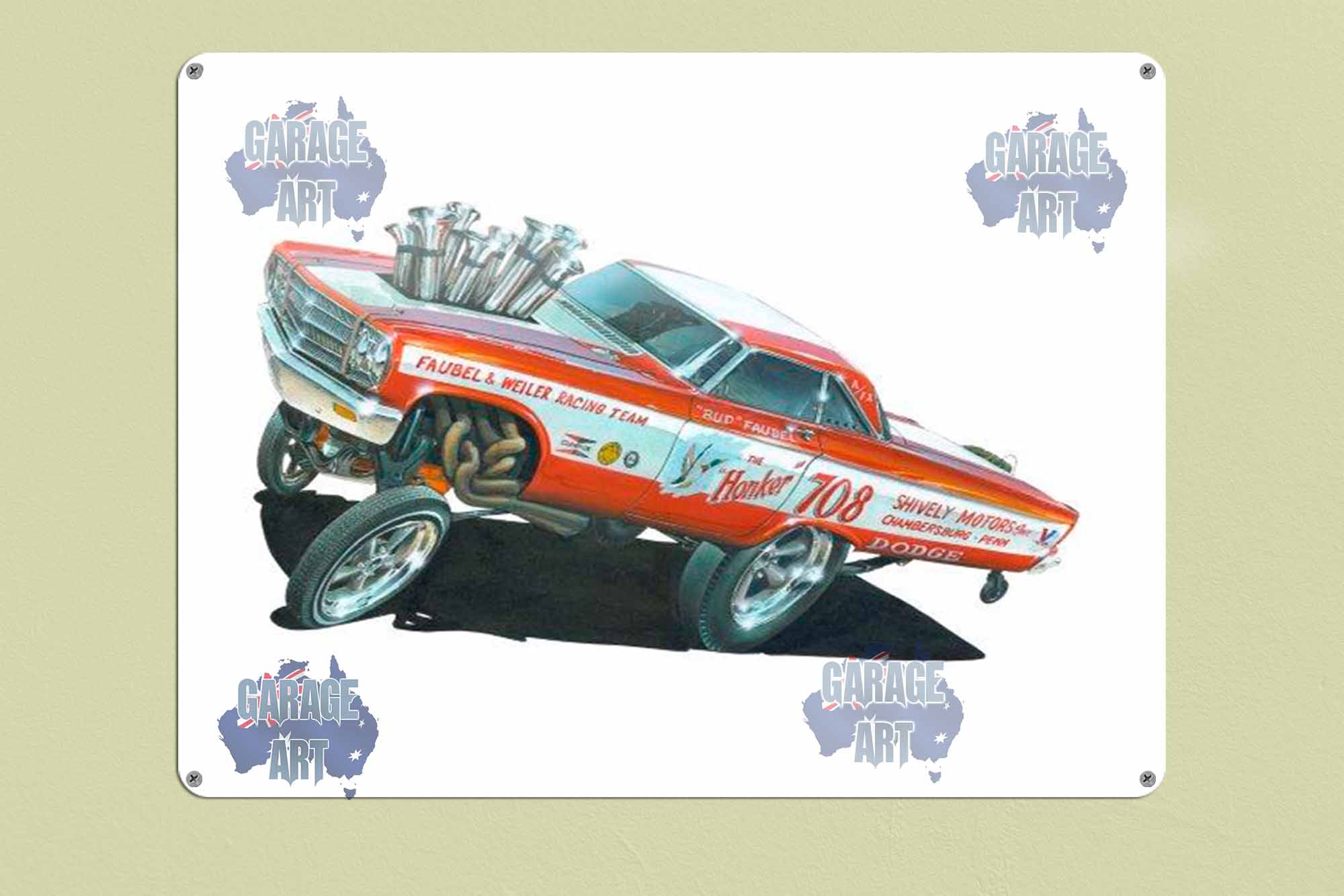 708 Dodge 480mmx380mm Tin Sign freeshipping - garageartaustralia