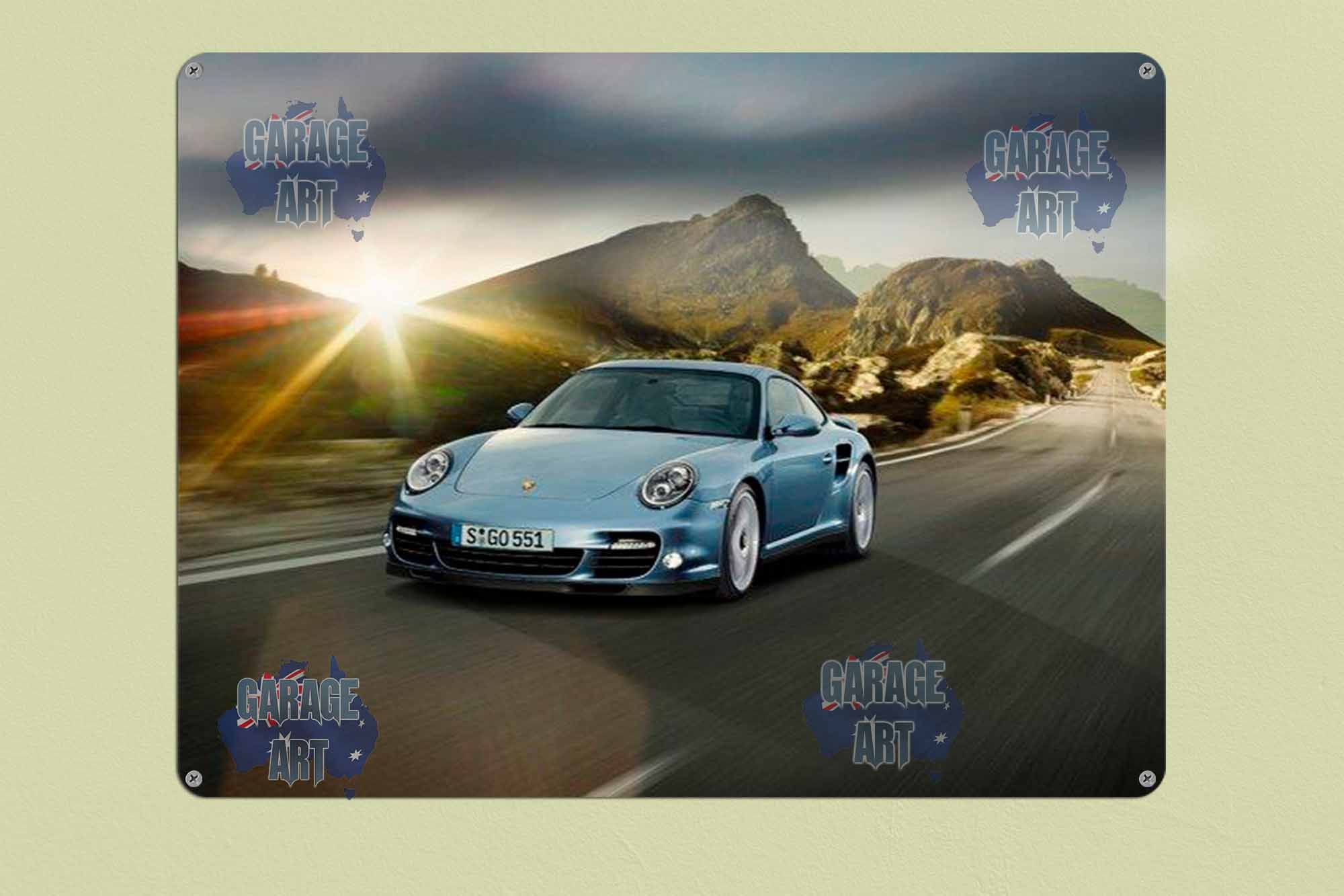 Porsche 911 On Road 480mmx380mm Tin Sign freeshipping - garageartaustralia