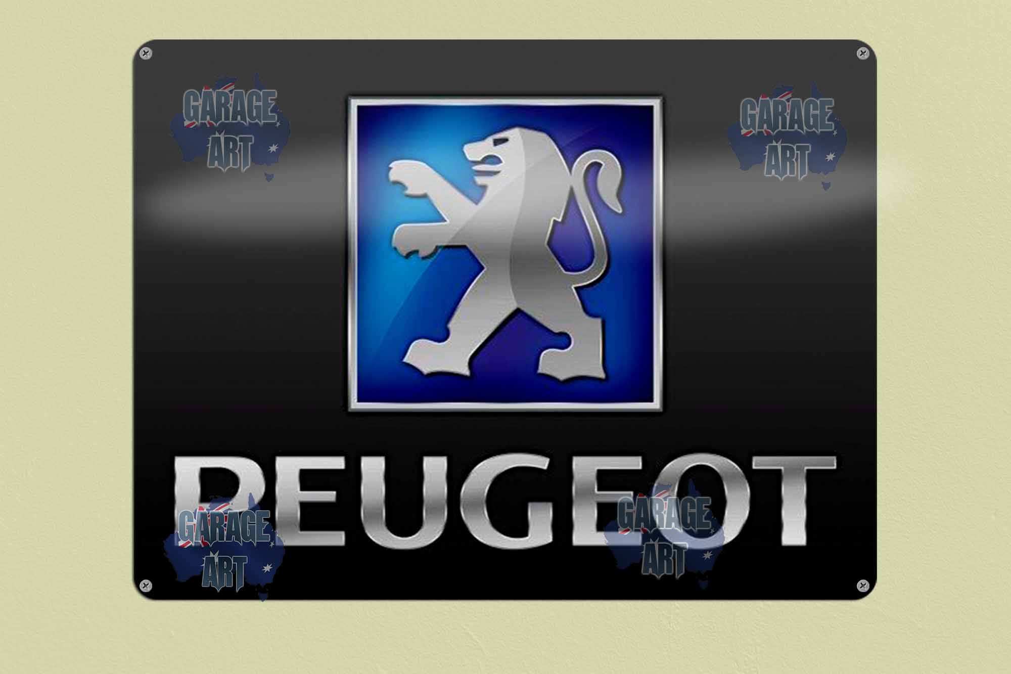 Peugeot Logo 480mmx380mm Tin Sign freeshipping - garageartaustralia