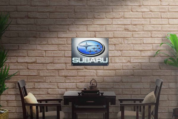 Subaru Logo 480mmx380mm Tin Sign freeshipping - garageartaustralia