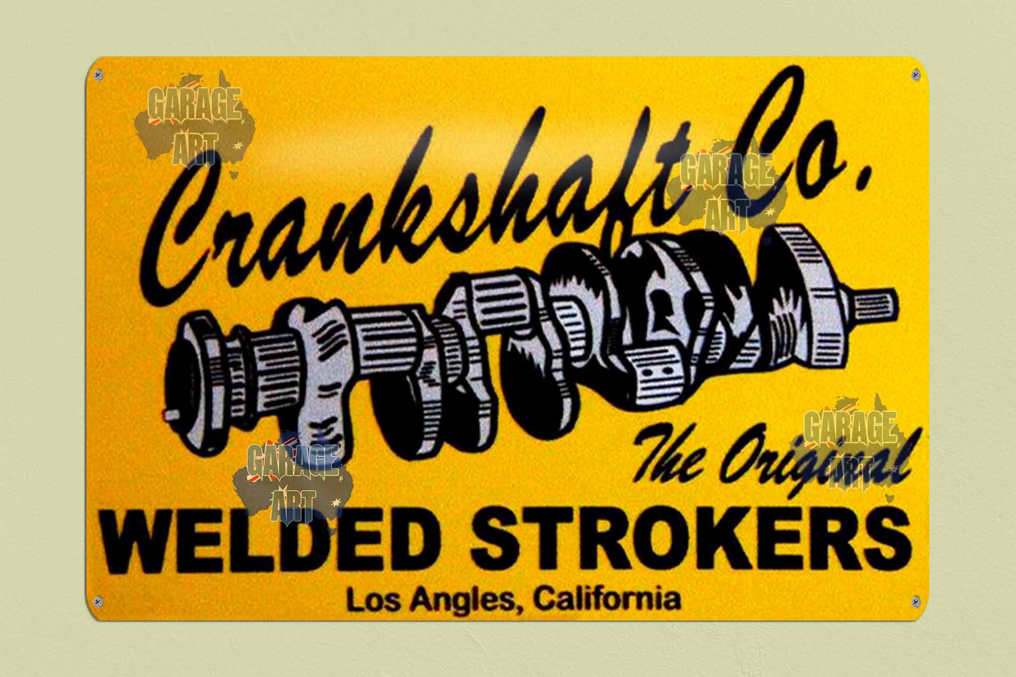 Welded Cranks 600x400 Tin Sign freeshipping - garageartaustralia