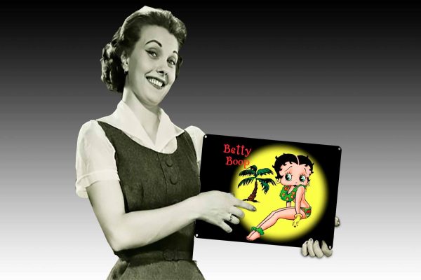 Betty Boop In The Tropics Tin Sign freeshipping - garageartaustralia