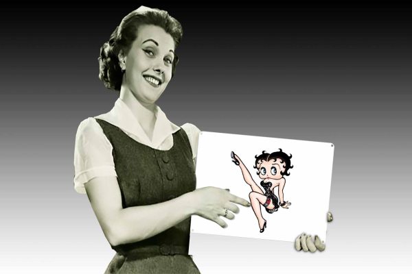 Betty Boop Leg Kick Tin Sign freeshipping - garageartaustralia