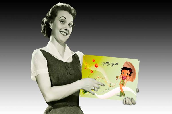 Betty Boop Rainy Days Tin Sign freeshipping - garageartaustralia