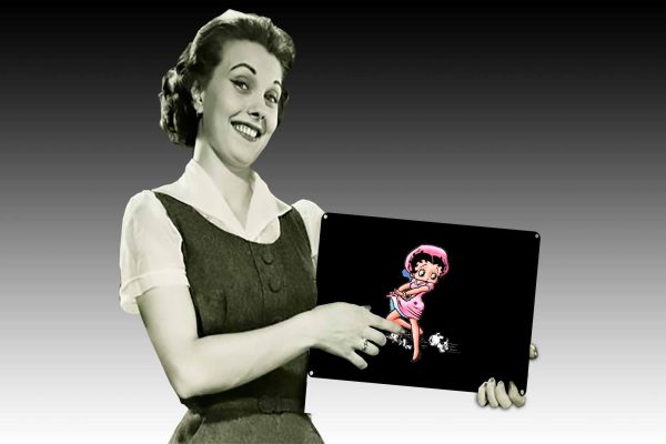 Betty Boop Running Tin Sign freeshipping - garageartaustralia