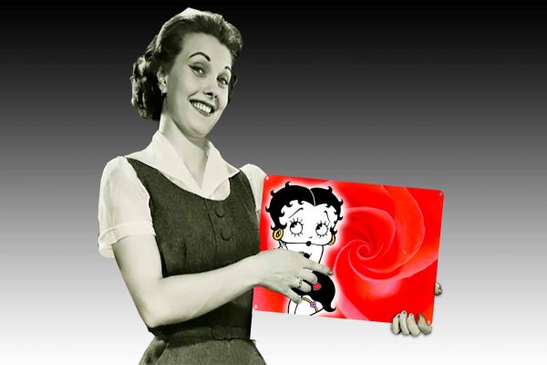 Betty Boop ROSE Tin Sign freeshipping - garageartaustralia