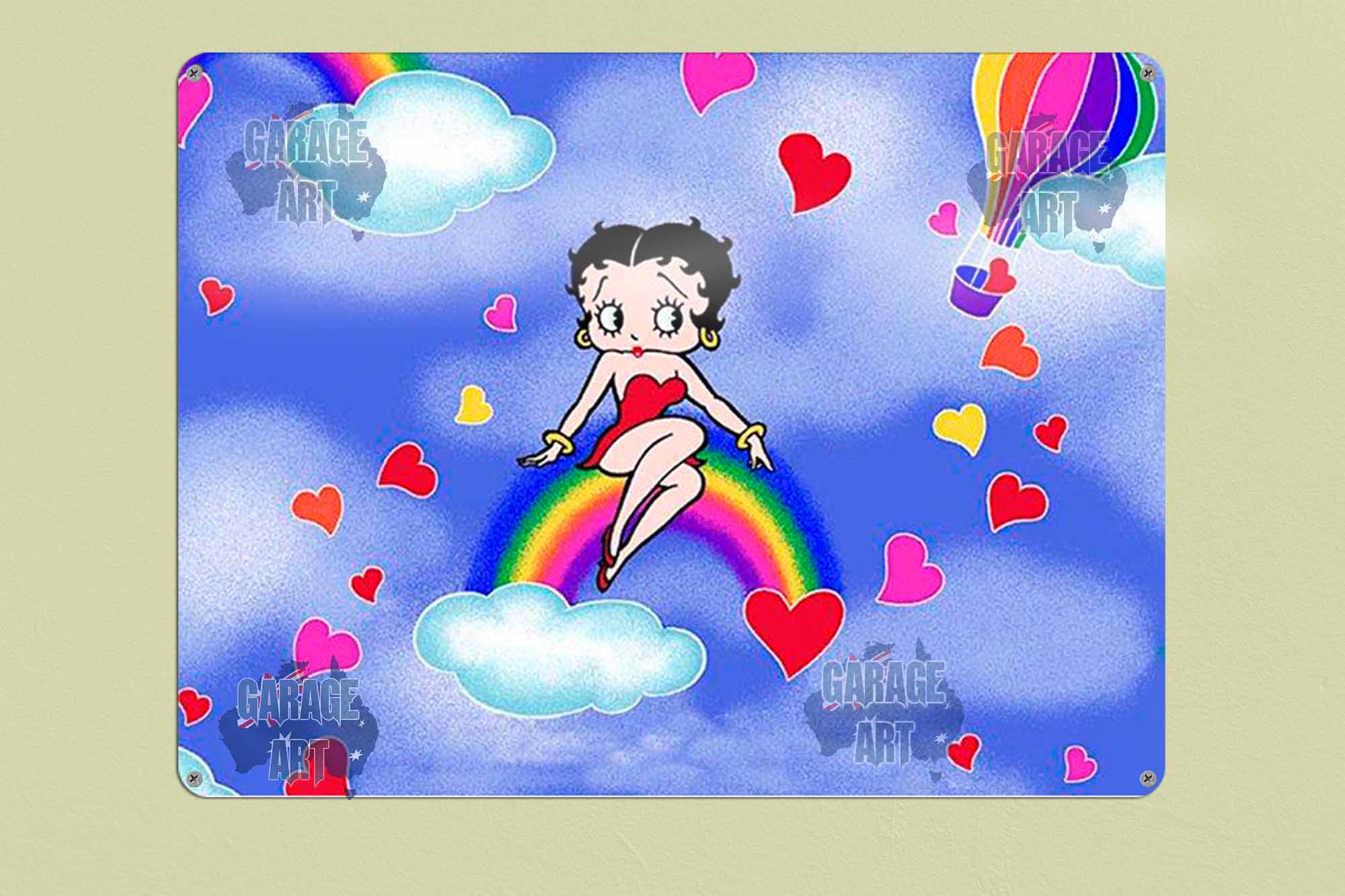 Betty Boop Balloons Tin Sign freeshipping - garageartaustralia